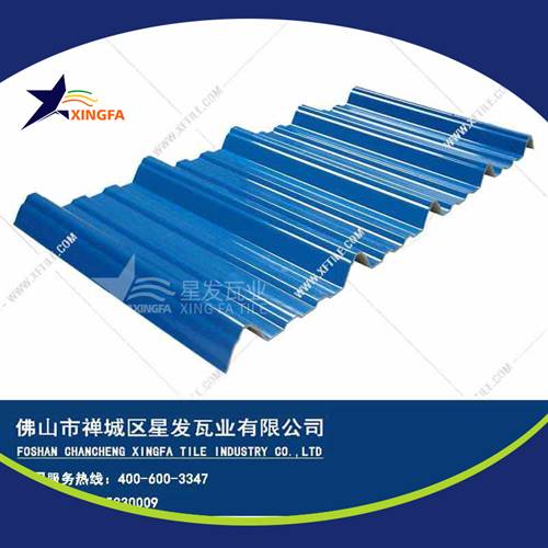 厚度3.0mm蓝色900型PVC塑胶瓦 南京工程钢结构厂房防腐隔热塑料瓦 pvc多层防腐瓦生产网上销售